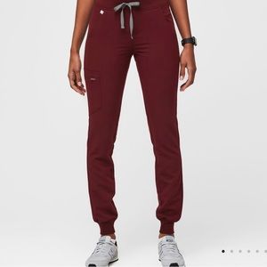 FIGS Burgundy Zamora Jogger Scrub Pants